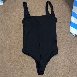 Black Sleeveless Bodysuit